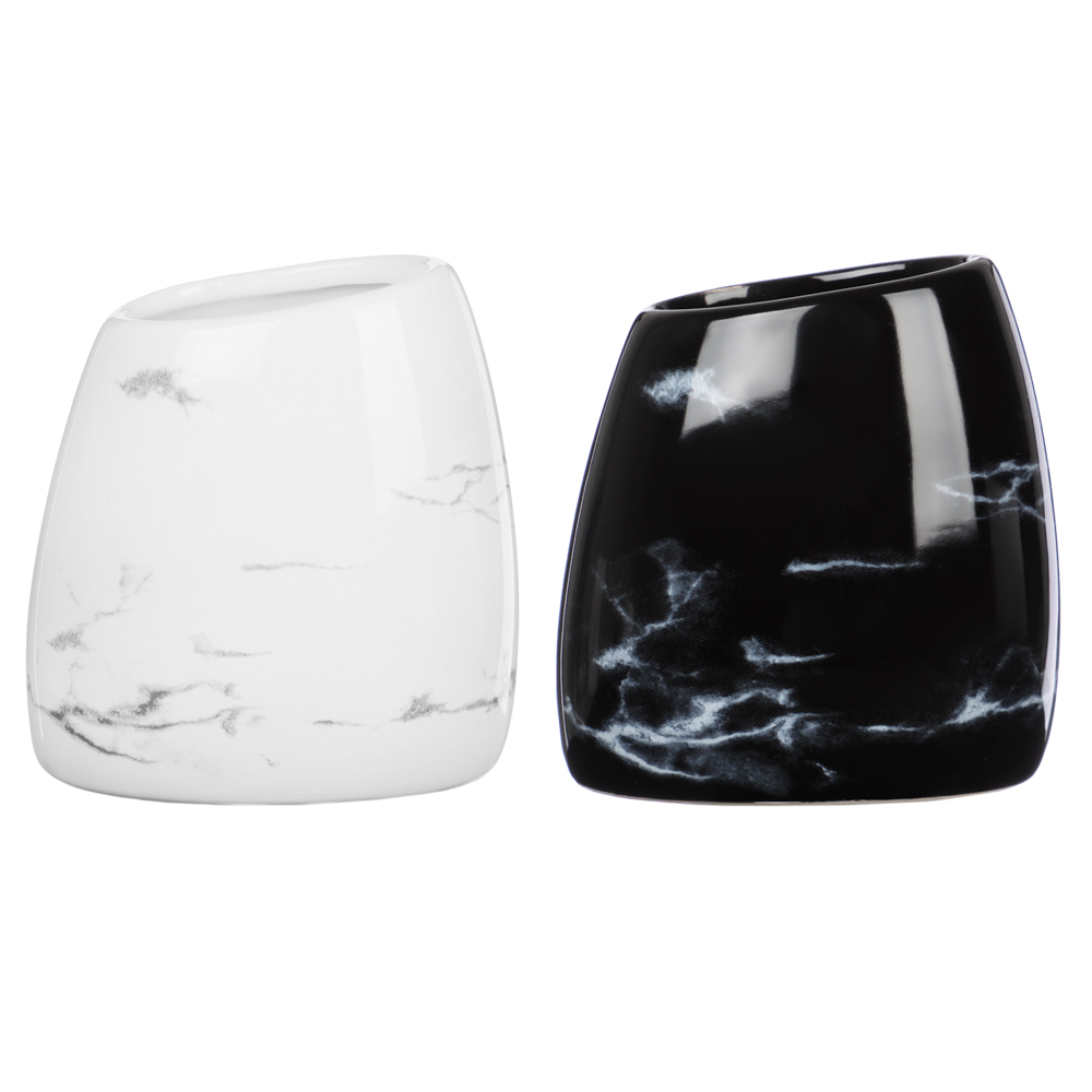 VETTA Стакан для ванной комнаты Marble, керамика, 2 цвета, арт.№ 463-402