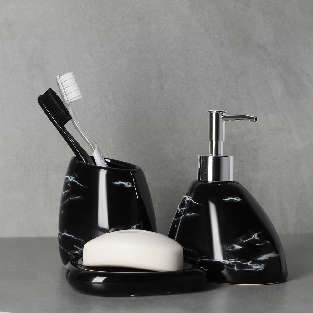 VETTA Стакан для ванной комнаты Marble, керамика, 2 цвета, арт.№ 463-402