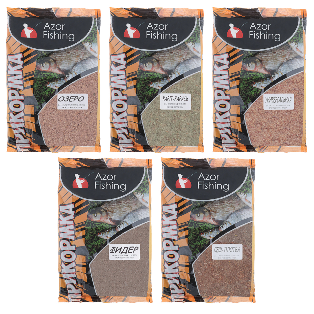 Прикормка тм AZOR FISHING, 900 г, 5 видов, арт.№ 137-032