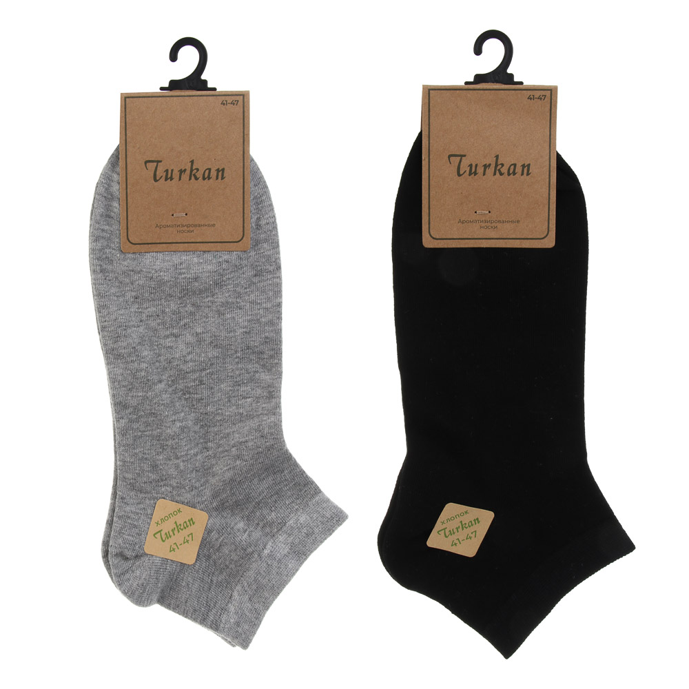 Носки мужские короткие, тм TURKAN, р. 41-47, 90% хл.,8% полиамид, 2% лайкра, цвета в асс-те, BX9031Р, арт.№ 019-684