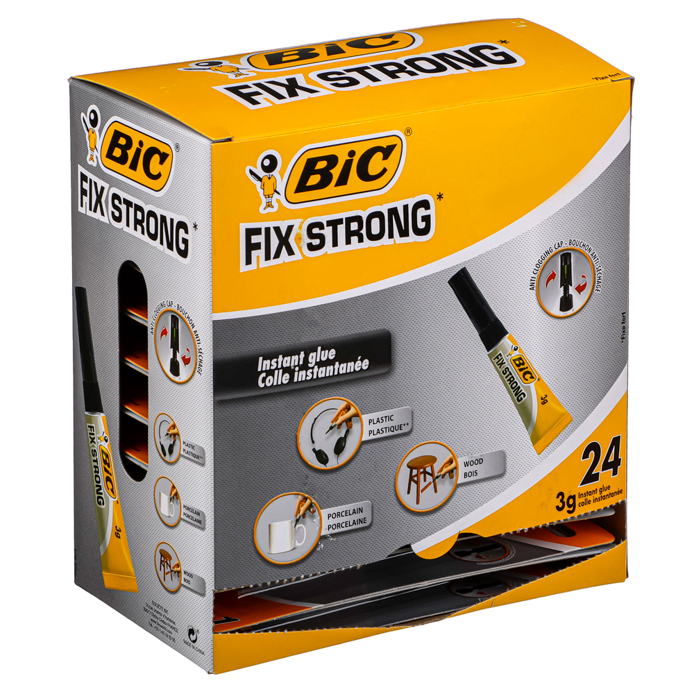 BIC Клей моментальный "Фикс Стронг", универсальный, прозрачный, 3 г, арт.№ 586-042