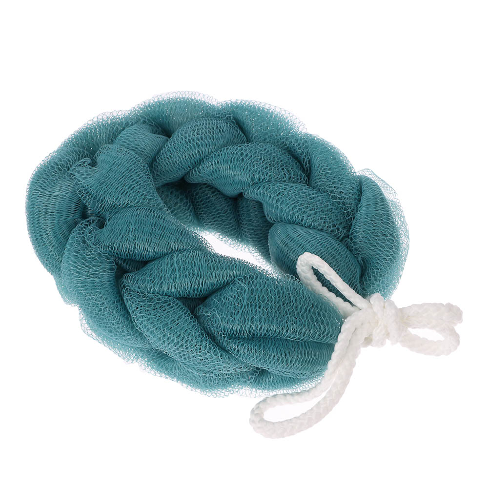Мочалка косичка тм ЮL банная, полиэтилен, 70гр, 4-6 цветов, арт.№ 361-014