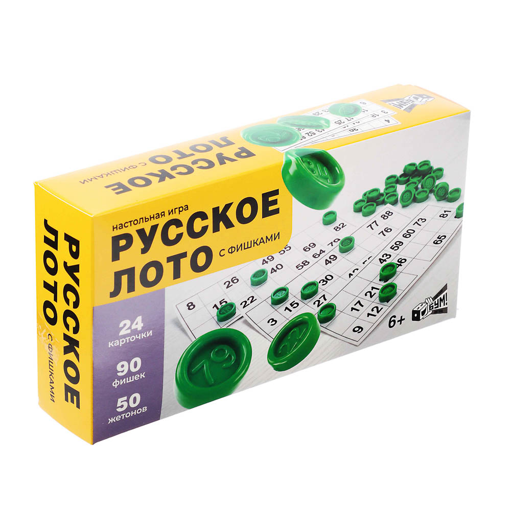 Лото русское с пласт. фишками, арт.№ 537-024
