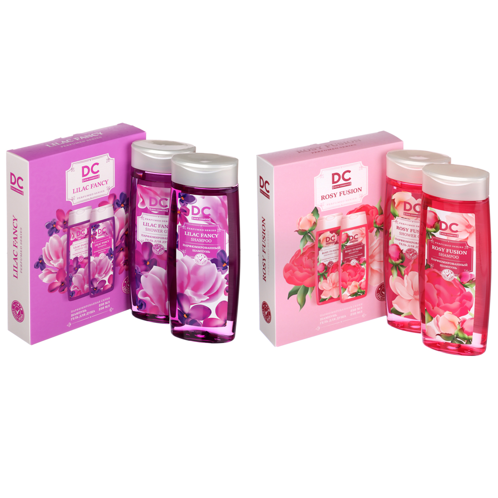 Подарочный набор женский DC LILAС FANCY/ROSY FUSION:Гель для душа,250мл+Шампунь,250мл, арт.№ 937-148