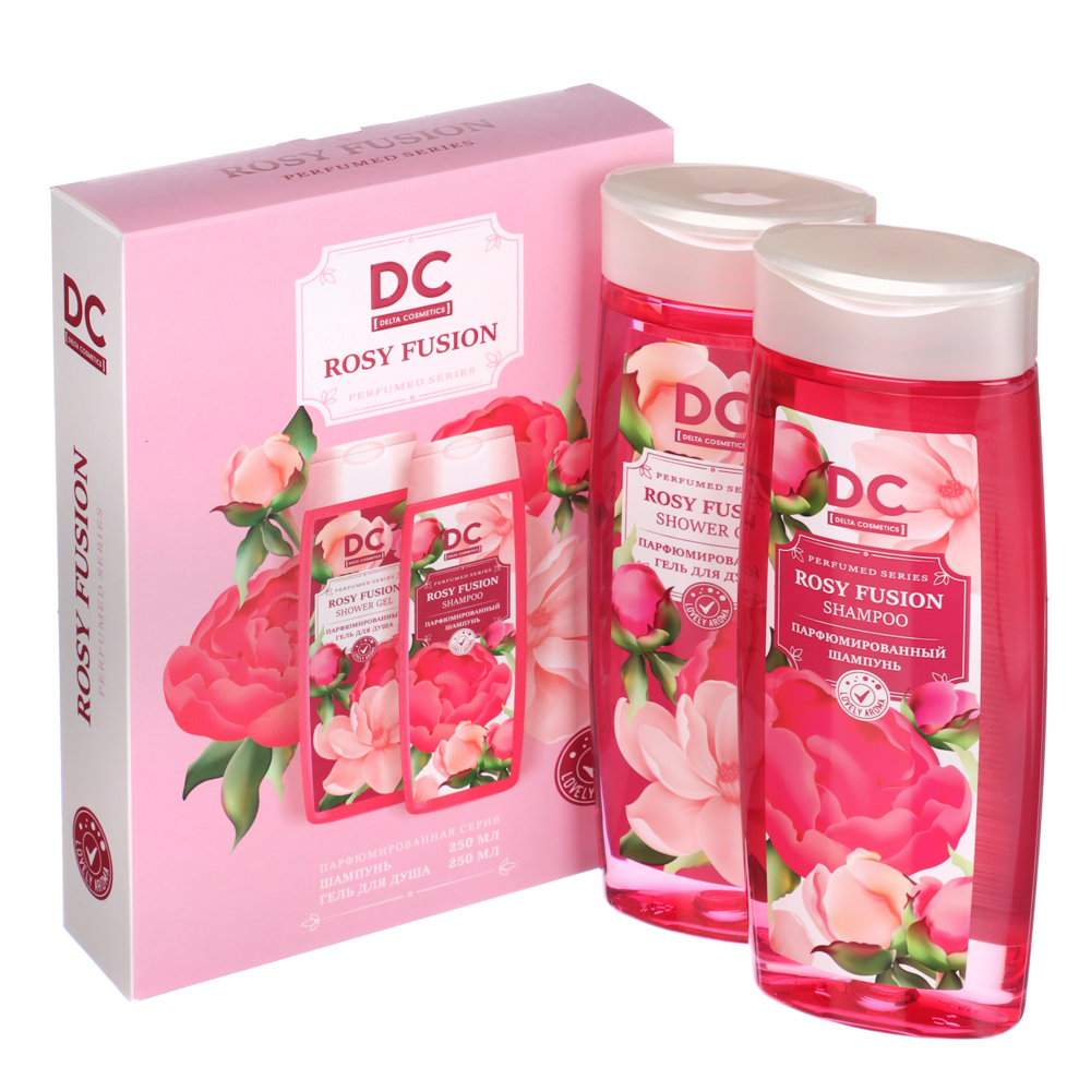 Подарочный набор женский DC LILAС FANCY/ROSY FUSION:Гель для душа,250мл+Шампунь,250мл, арт.№ 937-148