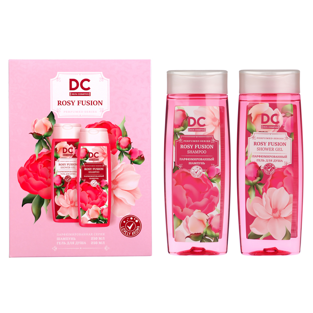 Подарочный набор женский DC LILAС FANCY/ROSY FUSION:Гель для душа,250мл+Шампунь,250мл, арт.№ 937-148