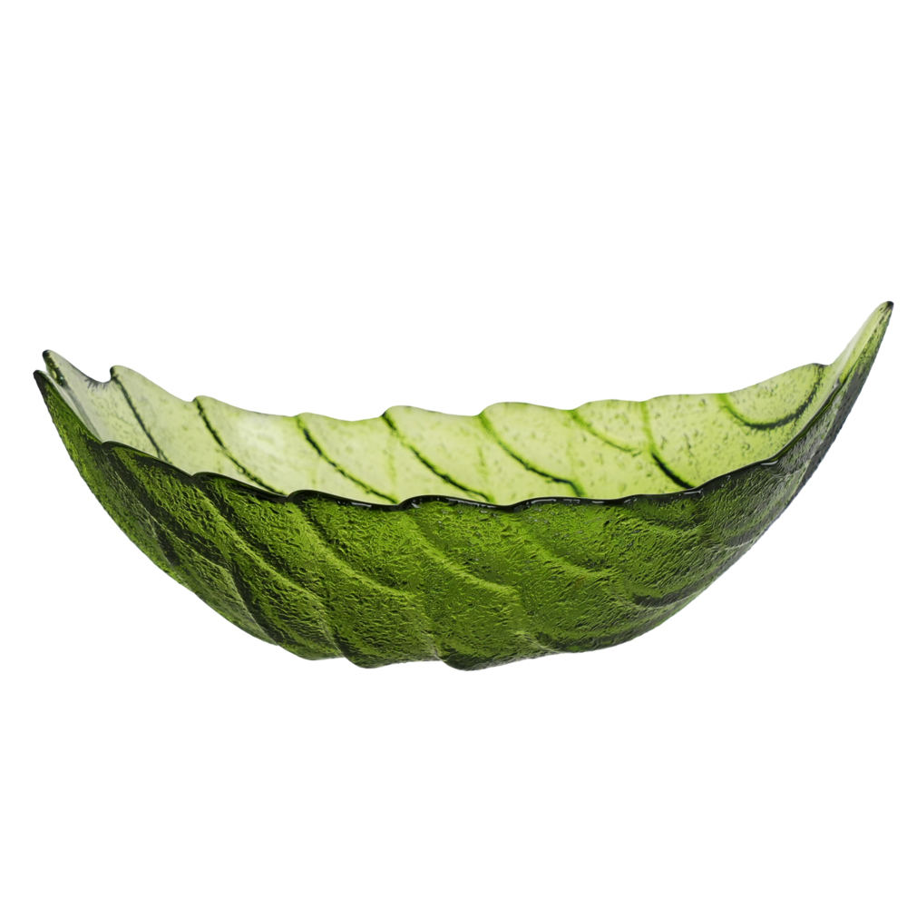 Салатник тм MILLIMI Сенса Листок, 24см, 700мл, стекло, арт.№ 877-842
