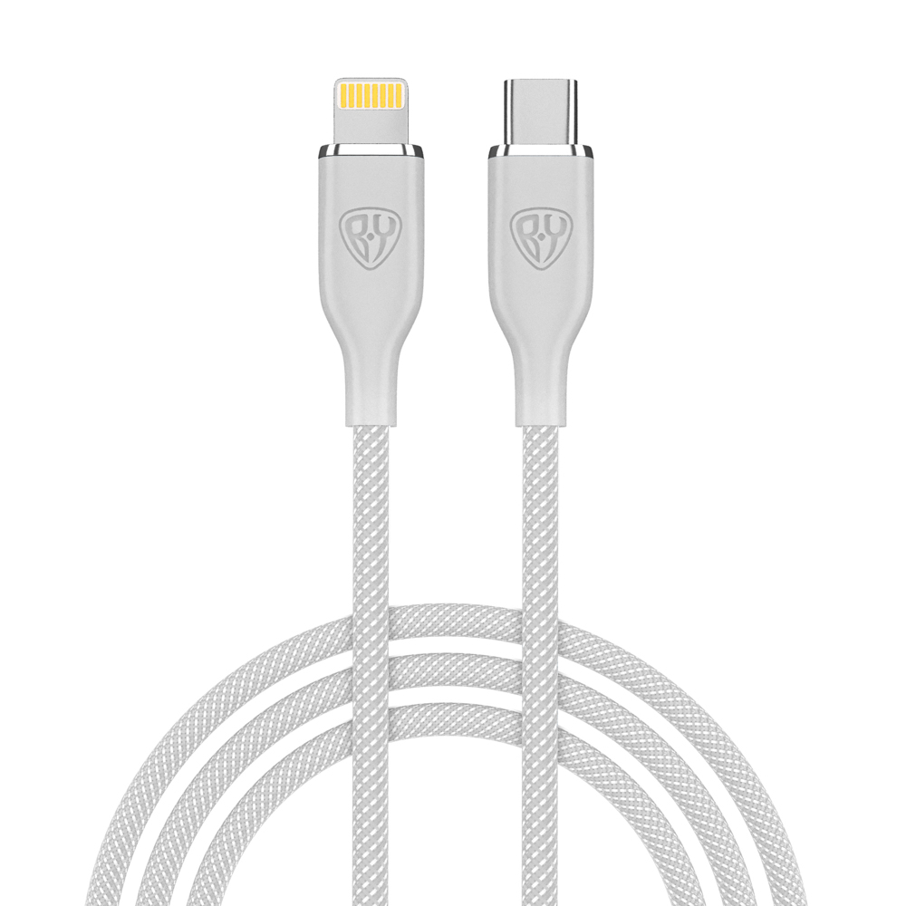 Кабель для зарядки Type C-iP BY Elite, 2.4А, 1м, 22Вт, Быстрая зарядка, серый, арт.№ 931-308