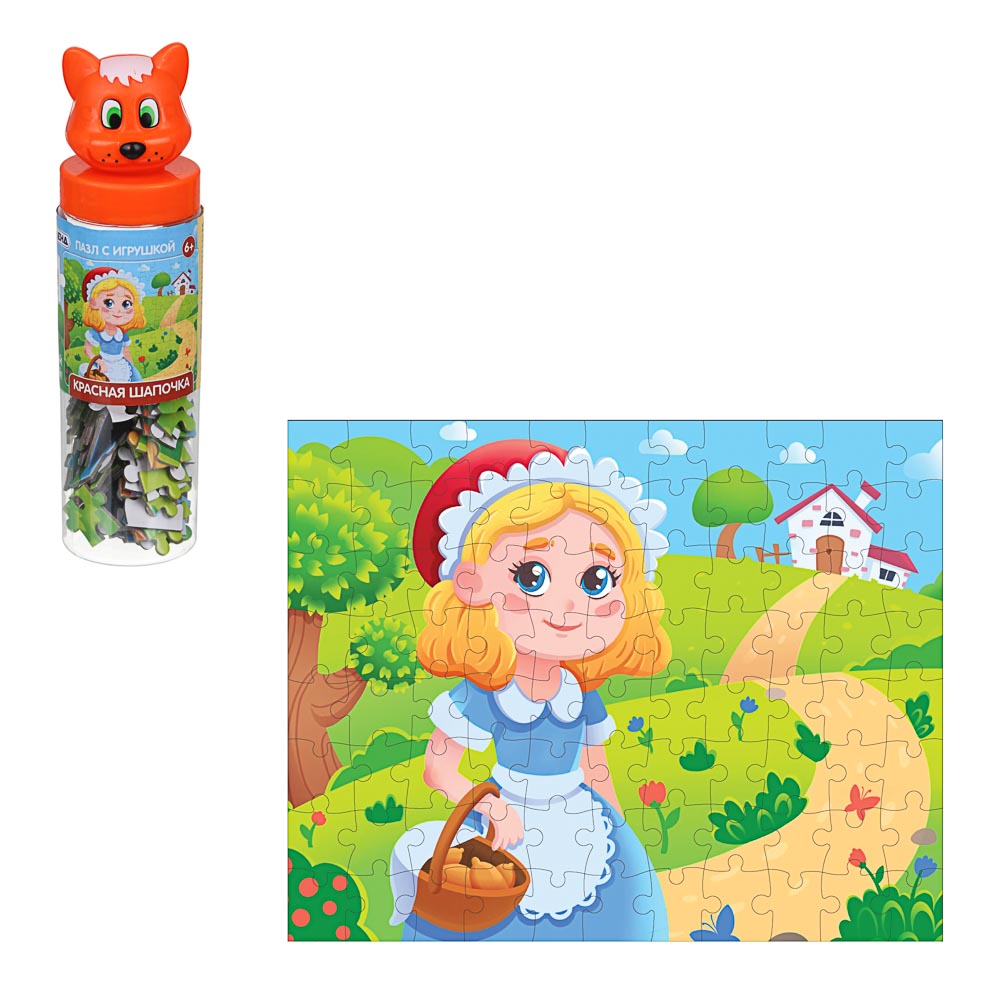 ИГРОЛЕНД Пазл с игрушкой, 88 дет., PVC, PP, картон, 5,5х19,5х5,5см, арт.№ 897-076