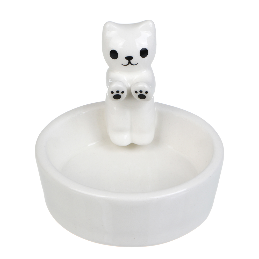 Подсвечник тм LADECOR "Котик", 7,5x7,5x7 см, доломит, арт.№ 477-264