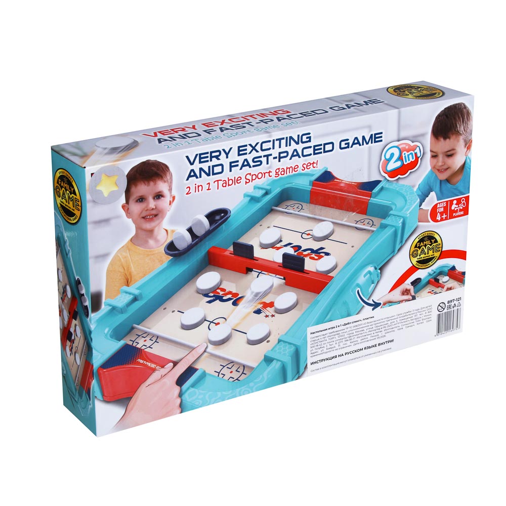 Настольная игра 2в1 "Дабл слинг", пластик, арт.№ 897-121