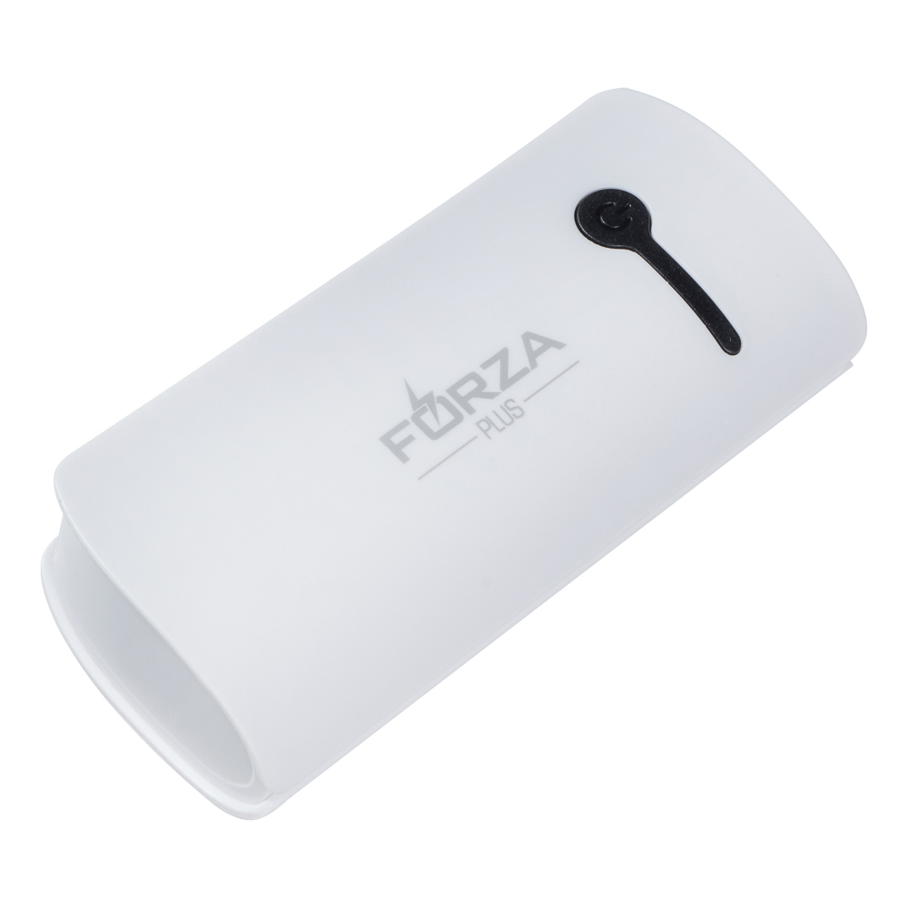 Аккумулятор мобильный FORZA 3000мАч, USB, 1А, фонарик, Белый, арт.№ 916-159