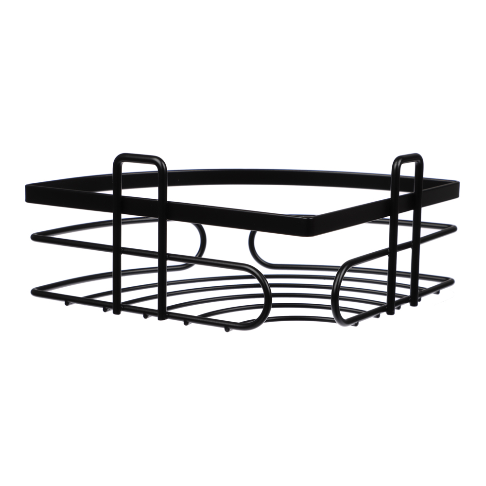 VETTA Полка настенная, угловая, металл, 26,5x19x6,5 см, черный, арт.№ 478-244