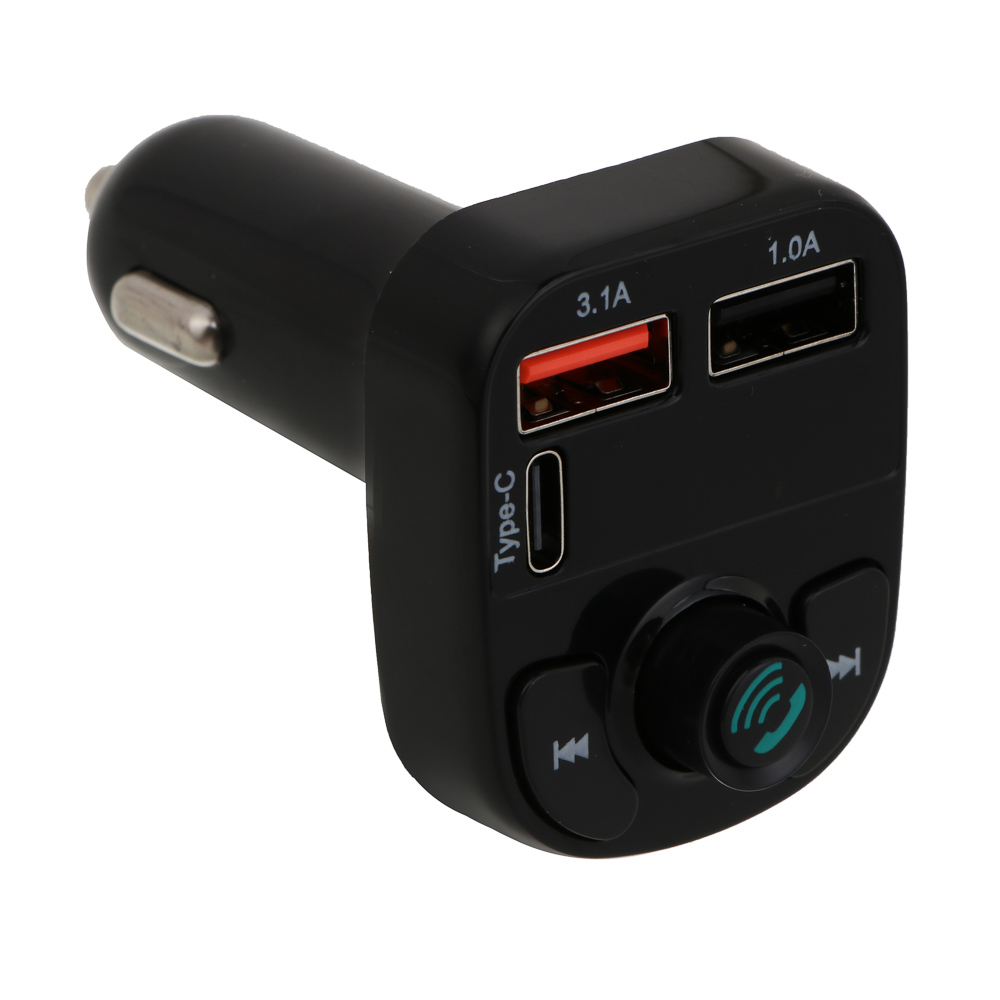 NG Трансмиттер FM, беспроводное BT соединение, USB-A, USB-C, быстрая зарядка QC, PD, арт.№ 903-007