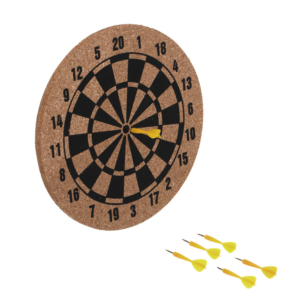 LDGames Игра Дартс, 6 дротиков, 15,4 см, пробка, арт.№ 538-006