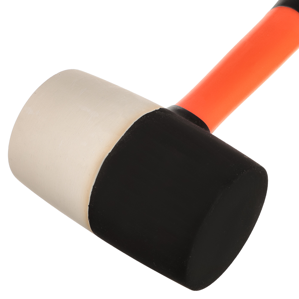 ЕРМАК Киянка резиновая, 450 г, черно-белая резина, фибергласовая рукоятка, арт.№ 616-054