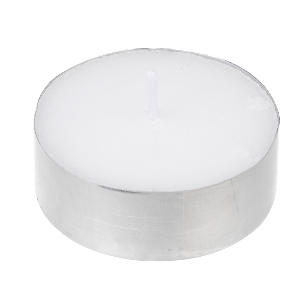 Свечи чайные крупные тм LADECOR 2x5,5 см, 4 шт, парафин, белые, арт.№ 553-142