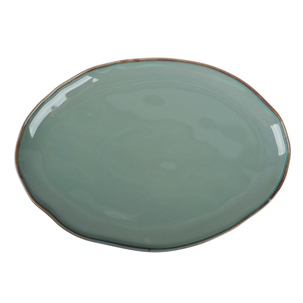 Ivlev Chef Органика Блюдо овальное, 36х26x3см, фарфор, серый, арт.№ 816-393