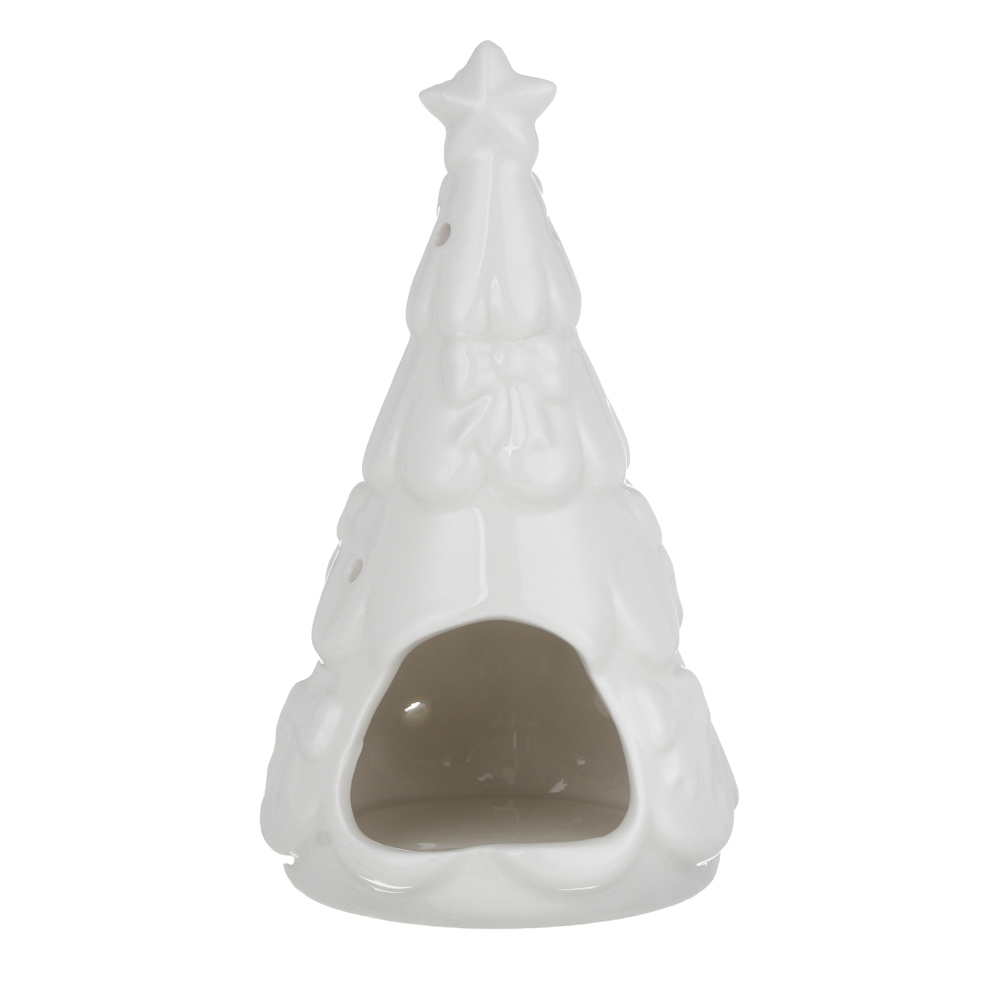 Подсвечник тм LADECOR 8,5x14,5 см, керамика, белый, арт.№ 477-285