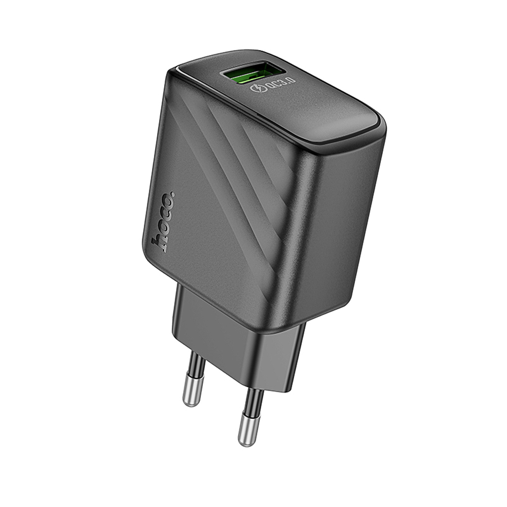 Сетевое зарядное устройство hoco. модель CS21A, QC3.0, 1xUSB-A, EU вилка, арт.№ 916-343