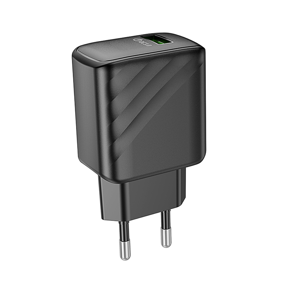 Сетевое зарядное устройство hoco. модель CS21A, QC3.0, 1xUSB-A, EU вилка, арт.№ 916-343