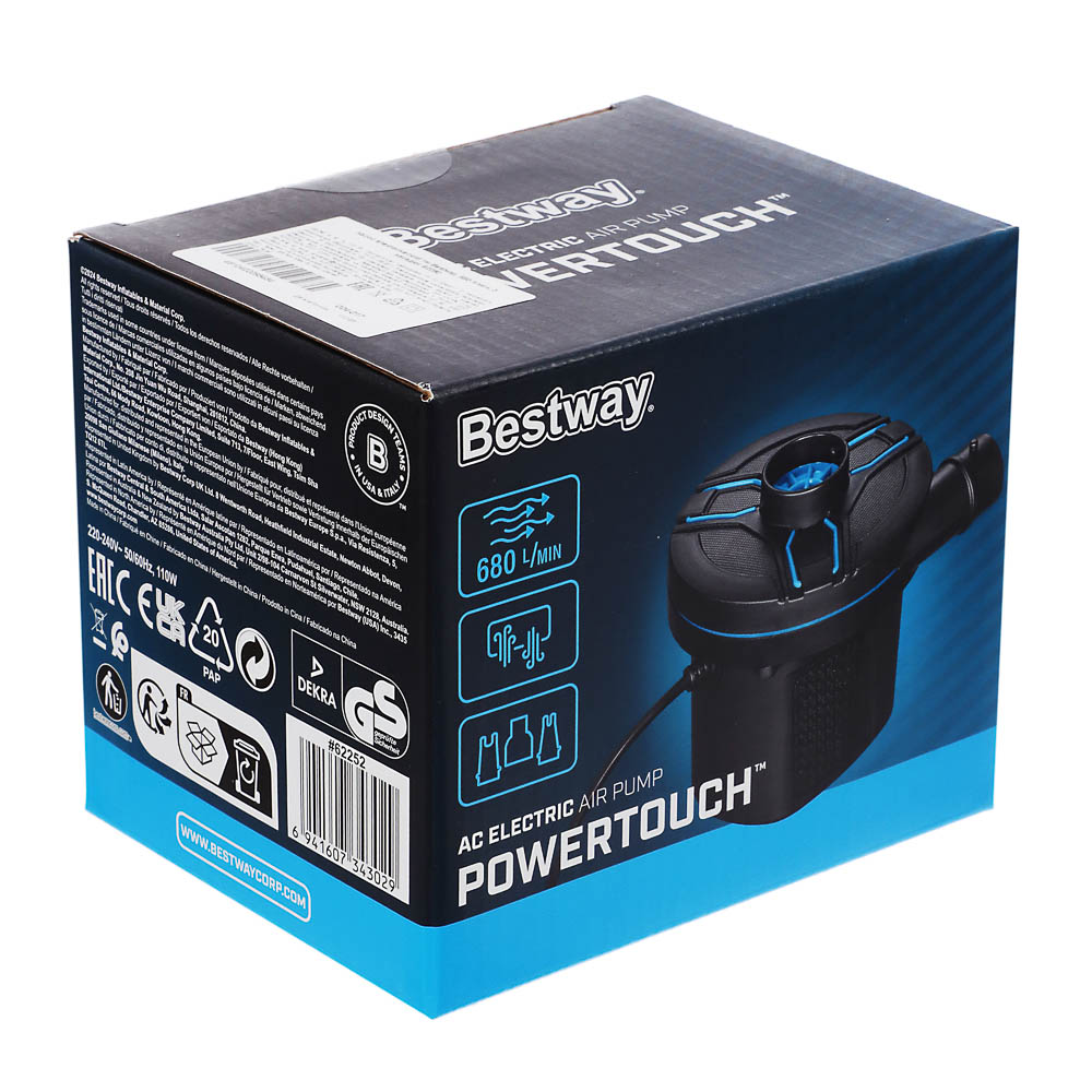 Насос электрический тм Bestway, 680 л/мин, 3 насадки  62252, арт.№ 004-017