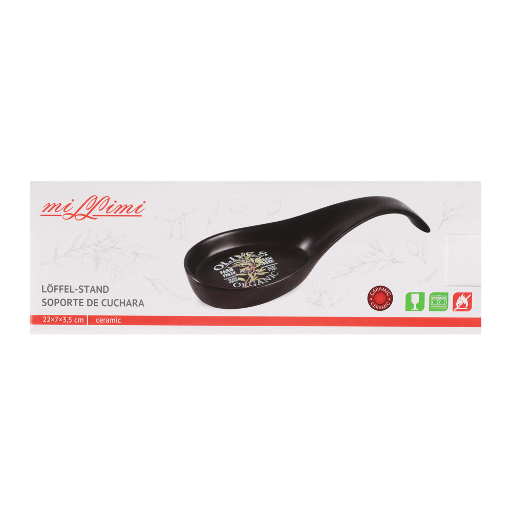 MILLIMI Олива Подставка для ложки, 22х7х3,5см, керамика, арт.№ 824-005