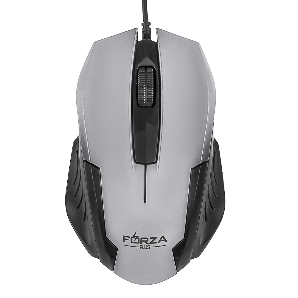 Компьютерная мышь проводная FORZA Shine 1200DPI,3D, каб. 160см, серебристый, арт.№ 405-087