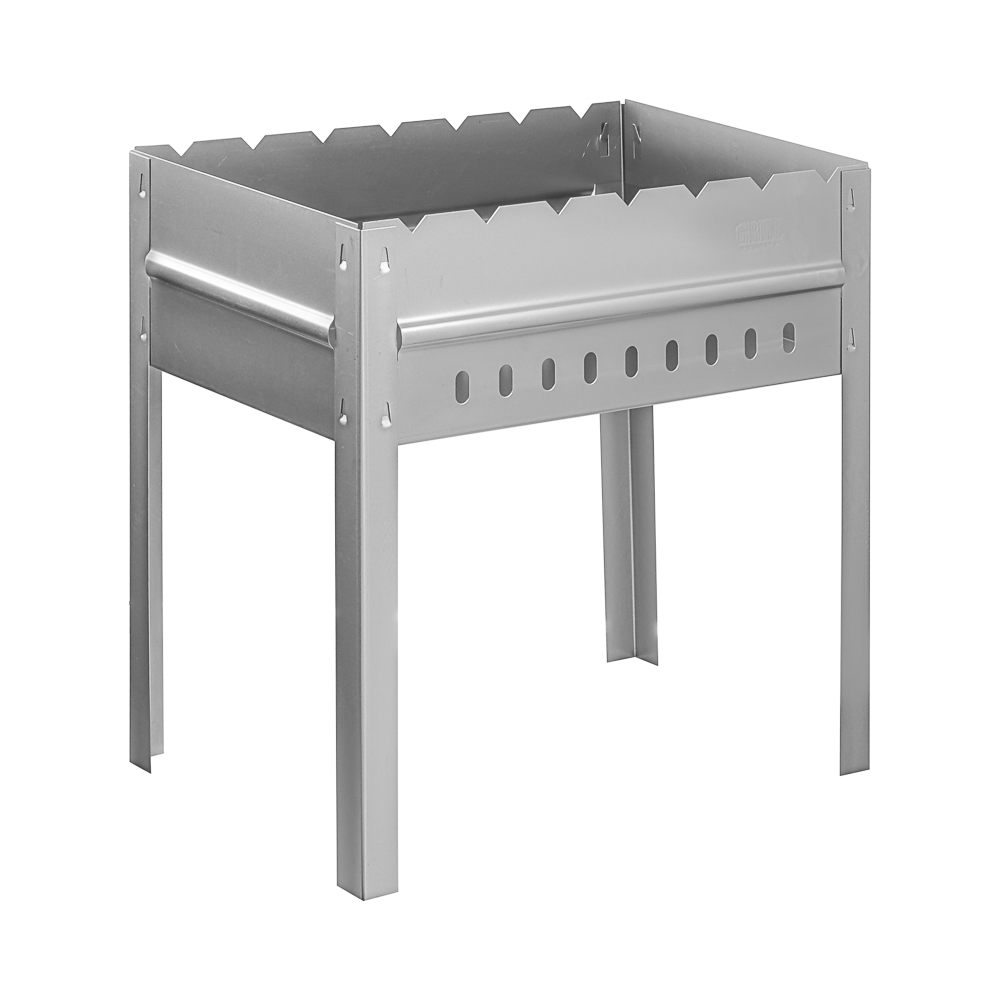 Мангал разборный в коробке, тм GRILLBOOM, 400х400х300 мм, толщина стали 0,6мм с ребром, арт.№ 103-081