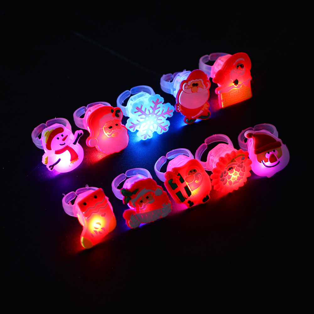 Новогоднее колечко тм СНОУ БУМ с подсветкой LED, 2-3см, пластик, 2хAG3, 1 реж., ассортимент дизайнов, арт.№ 153-188