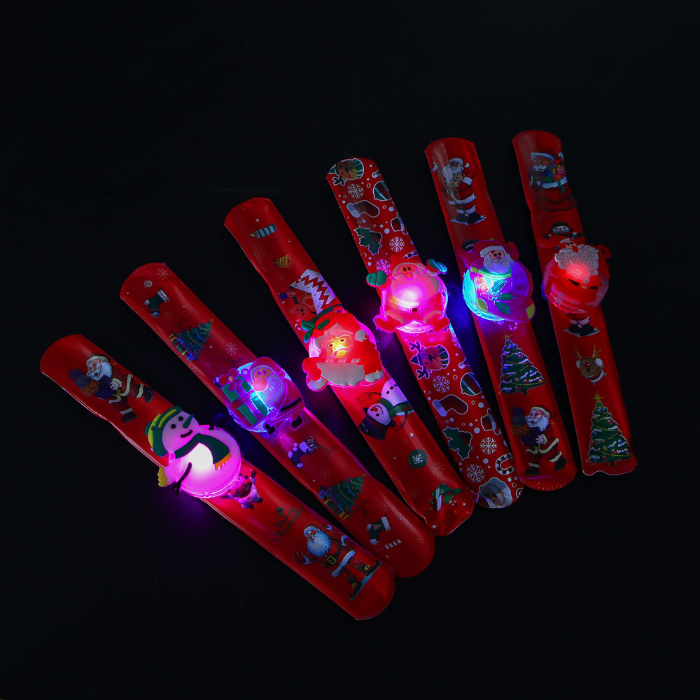 Новогодний браслет клик-клак тм СНОУ БУМ с подсветкой LED, 22см, пластик, 3хAG3, 1 реж., ассорт.диз., арт.№ 153-189