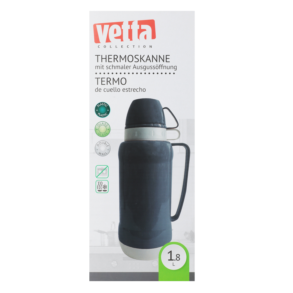 VETTA Термос стеклянная колба "Туристический" 1,80л (2 чашки), арт.№ 841-645