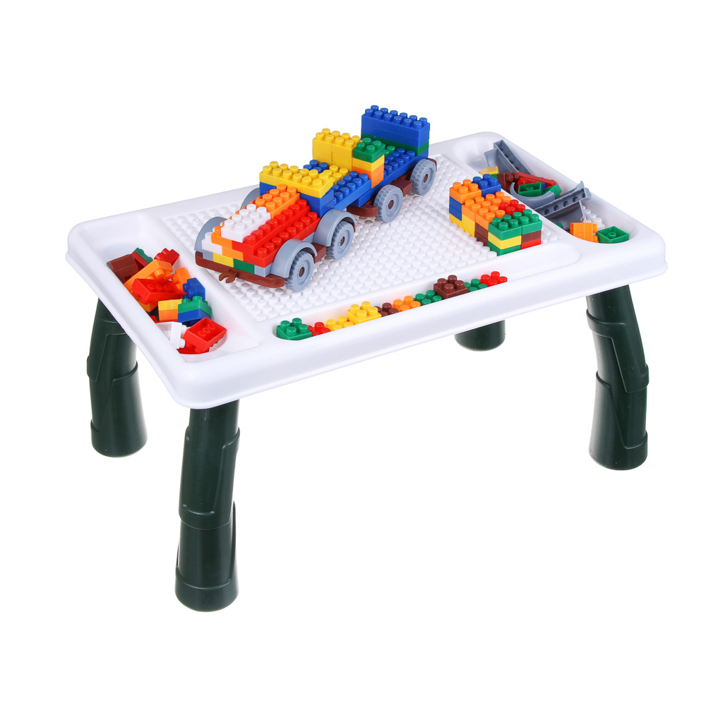 Развивающая игрушка "Конструктор-столик", ИГРОЛЕНД ABS, РР, арт.№ 891-351