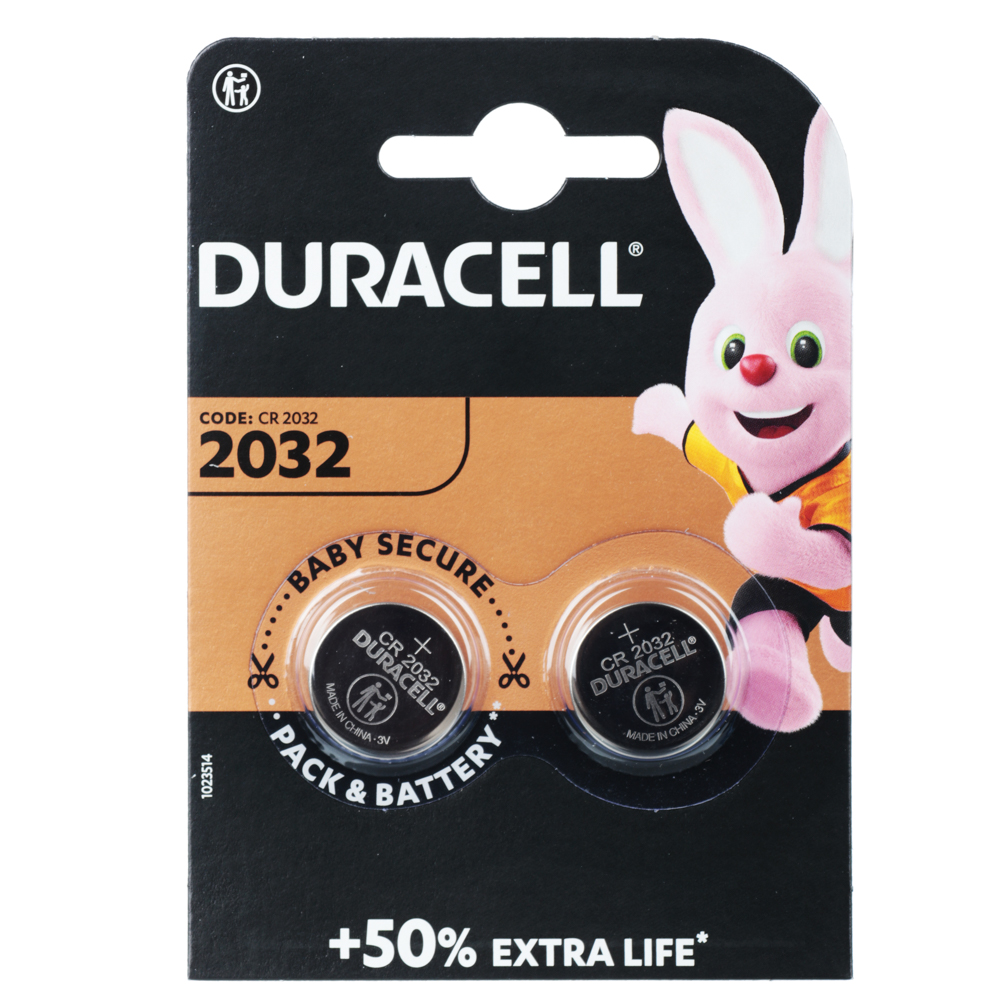 Батарейки CR2032 DURACELL 2шт в блистере, арт.№ 917-087