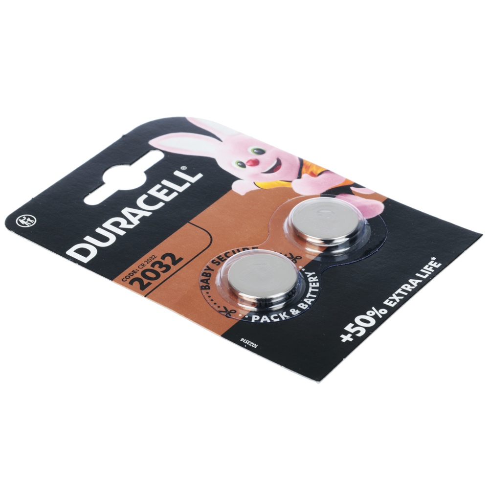 Батарейки CR2032 DURACELL 2шт в блистере, арт.№ 917-087