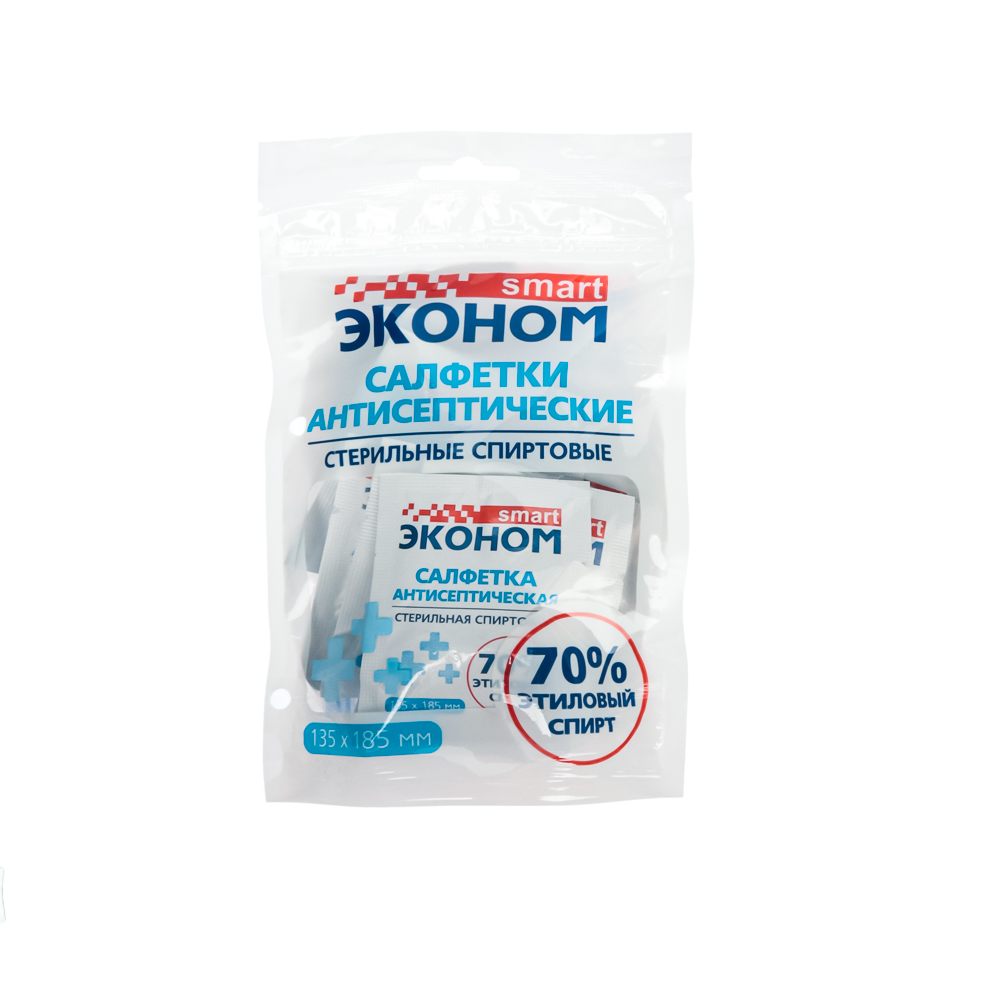 СМАРТ Эконом Салфетки спиртовые, 13,5x18,5см, №12, арт.№ 360-157