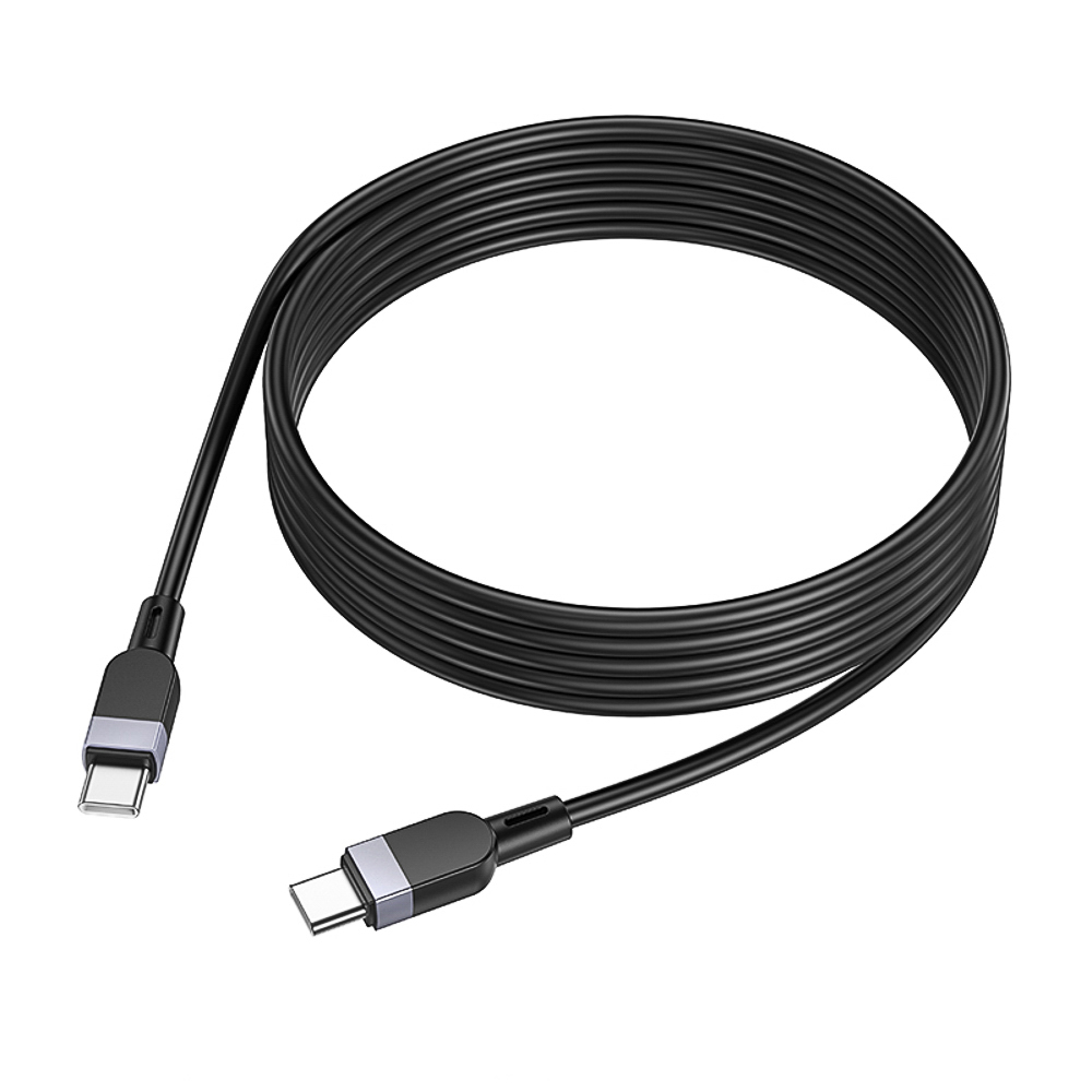 Кабель для зарядки Type C-Type C hoco. модель X109 Energy, 60Вт, 3 м, силикон, черный, арт.№ 931-576