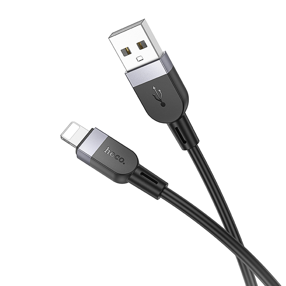 Кабель для зарядки USB(A)-iP hoco. модель X109 Energy, 2 м, силикон, черный, арт.№ 931-577