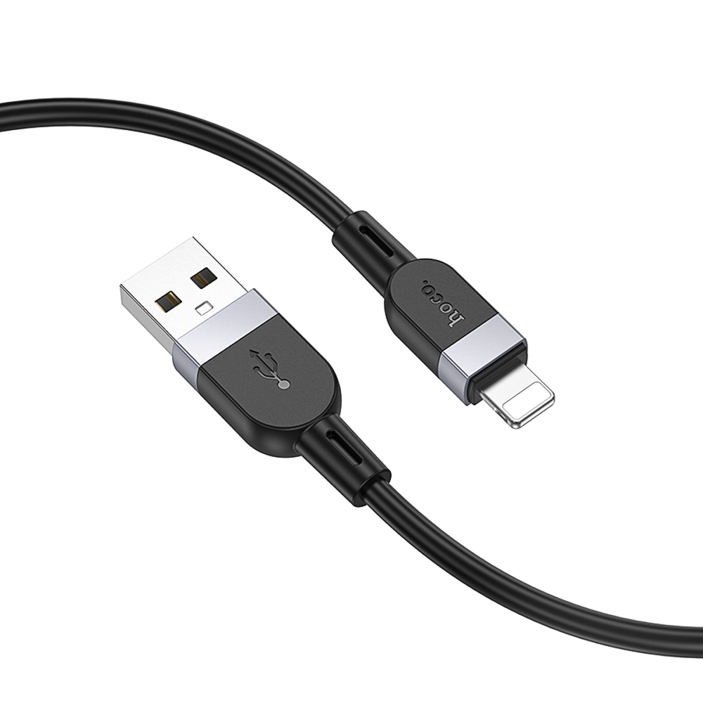 Кабель для зарядки USB(A)-iP hoco. модель X109 Energy, 2 м, силикон, черный, арт.№ 931-577