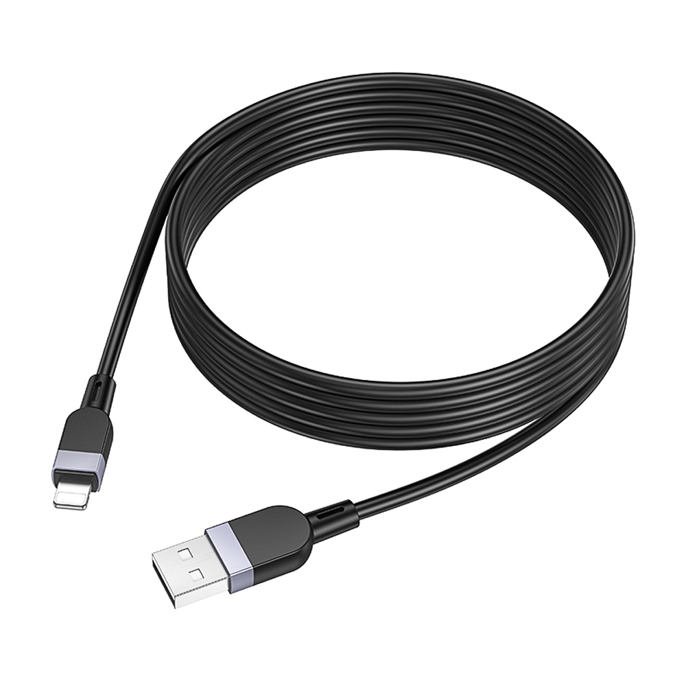 Кабель для зарядки USB(A)-iP hoco. модель X109 Energy, 2 м, силикон, черный, арт.№ 931-577