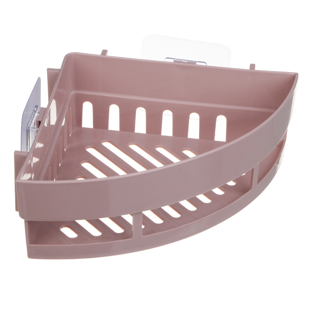 VETTA Classic Полка настенная угловая (малая), пластик, 25x17,5x7 см, пудровый, арт.№ 478-280