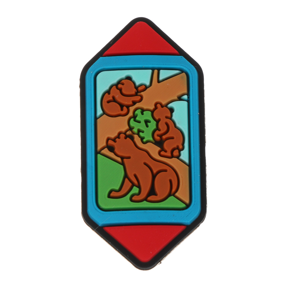 Набор значков для обуви, 7 шт., PVC, в миксе дизайнов, арт.№ 299-447