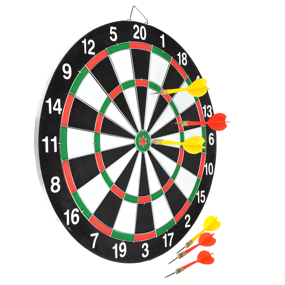 Дартс 15" с 6 стрелами 15"х2/5", 37см, пластик, бумага, металл, BL-15326, арт.№ 341-083