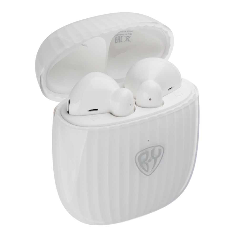 Наушники беспроводные TWS BY Pearl, 30/400мАч, BT: 5.2, белый, арт.№ 410-203