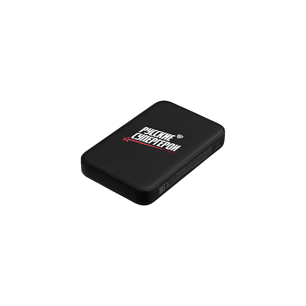 BY Герои Аккумулятор мобильный Small Светящийся 10000мАч,USB-A,USB-C,встр.каб.,QC,PD,22.5W,чёрный, арт.№ 031-174