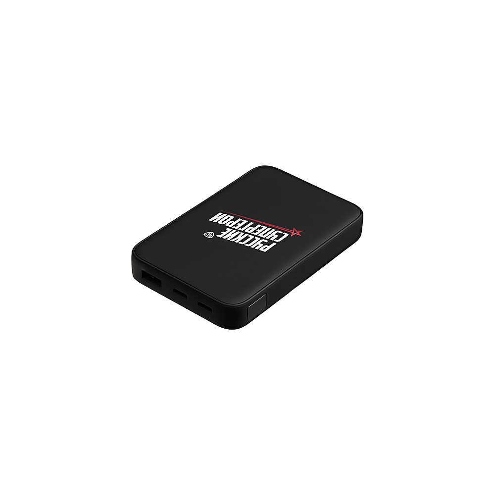 BY Герои Аккумулятор мобильный Small Светящийся 10000мАч,USB-A,USB-C,встр.каб.,QC,PD,22.5W,чёрный, арт.№ 031-174