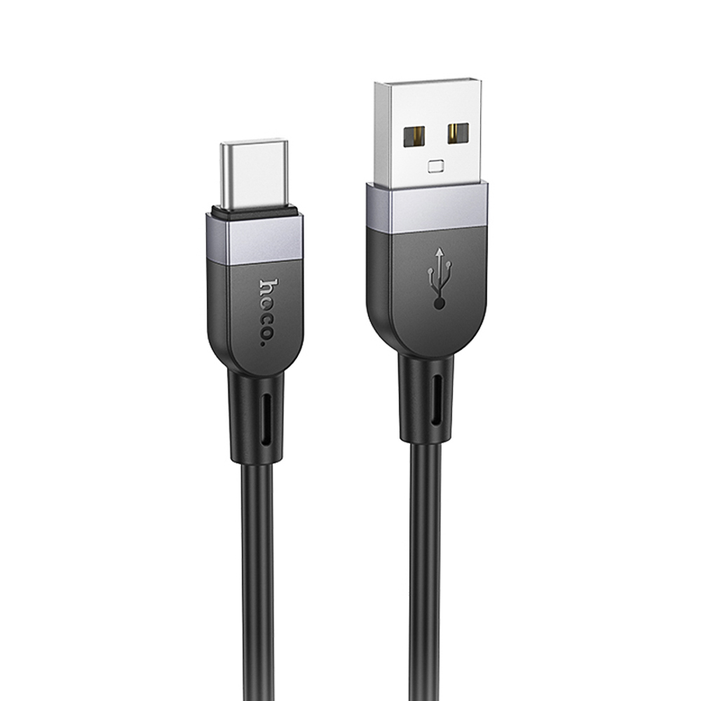 Кабель для зарядки USB(A)-Type C hoco. модель X109 Energy, 3 м, силикон, черный, арт.№ 931-579