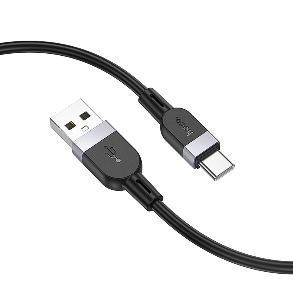 Кабель для зарядки USB(A)-Type C hoco. модель X109 Energy, 3 м, силикон, черный, арт.№ 931-579