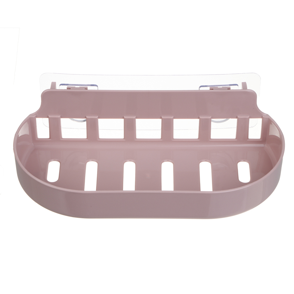 VETTA Classic Полка настенная овальная, пластик, 22x10x3 см, пудровый, арт.№ 478-283