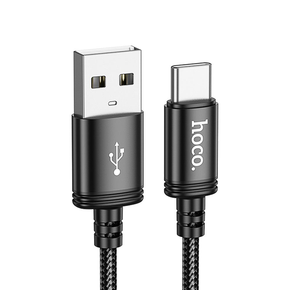 Кабель для зарядки USB(A)-Type C hoco. модель X91 Radiance, 3 м, черный, арт.№ 931-582